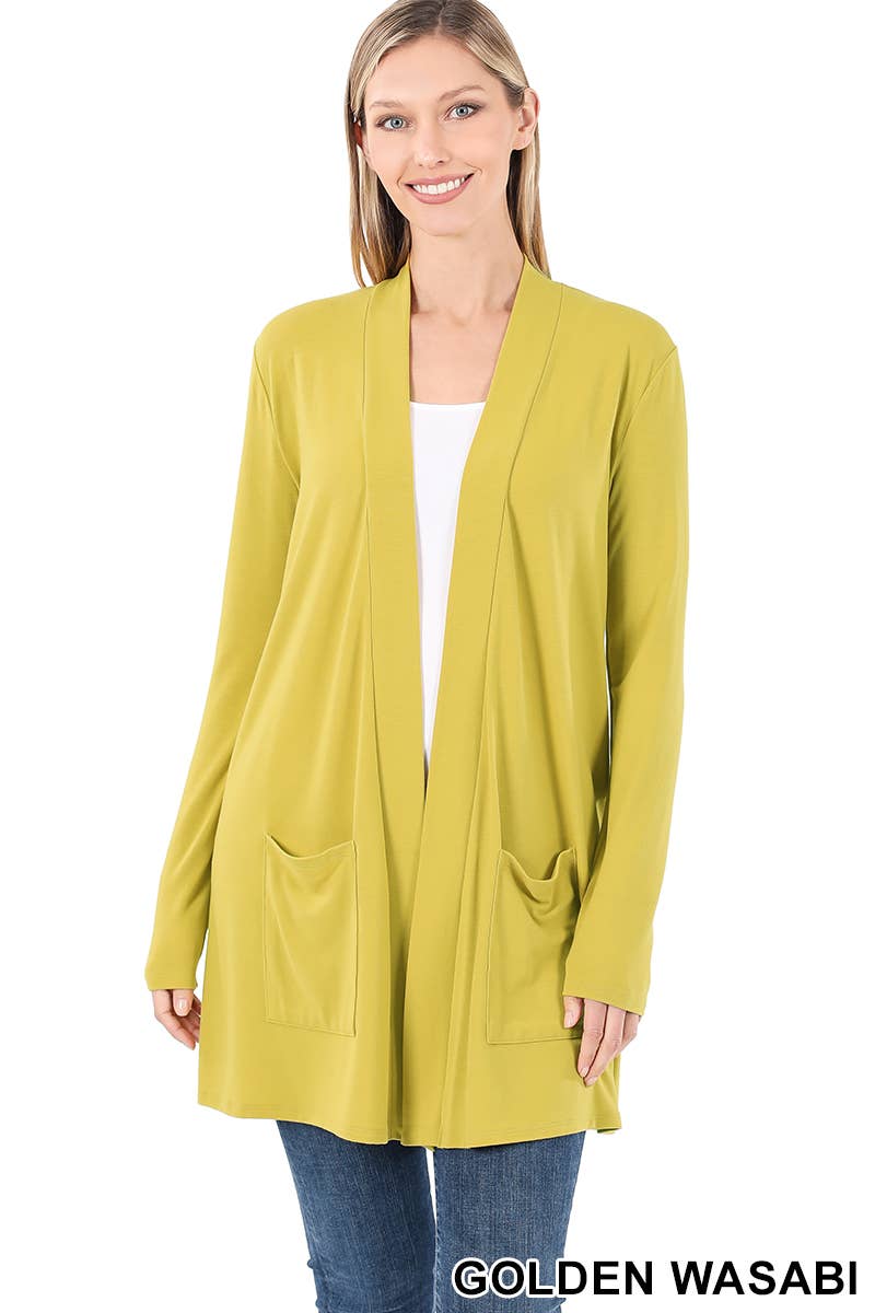 42POPS - Wholesale Cardigan - Women's - `.SI-15644 Slouchy Pocket Open Cardigan7