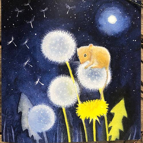 Hannah Willow Art - Wholesale Everyday Greeting Card - Dandelion Wishes Greetings Card1