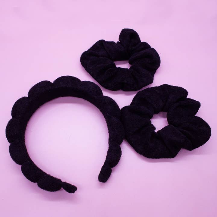 Frog Sac - Wholesale Spa Headband - Headbands for Washing Face - Spa Headband with Scrunchies