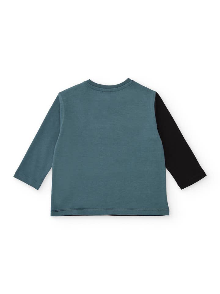 tuc tuc - Wholesale T-Shirt - Kids - Petrol blue children's T-shirt with guitar print1