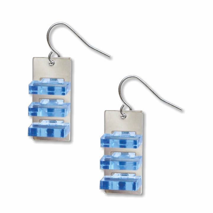 The Space Between #9 Earrings, MADE in USA for wholesale by David Howell and Company