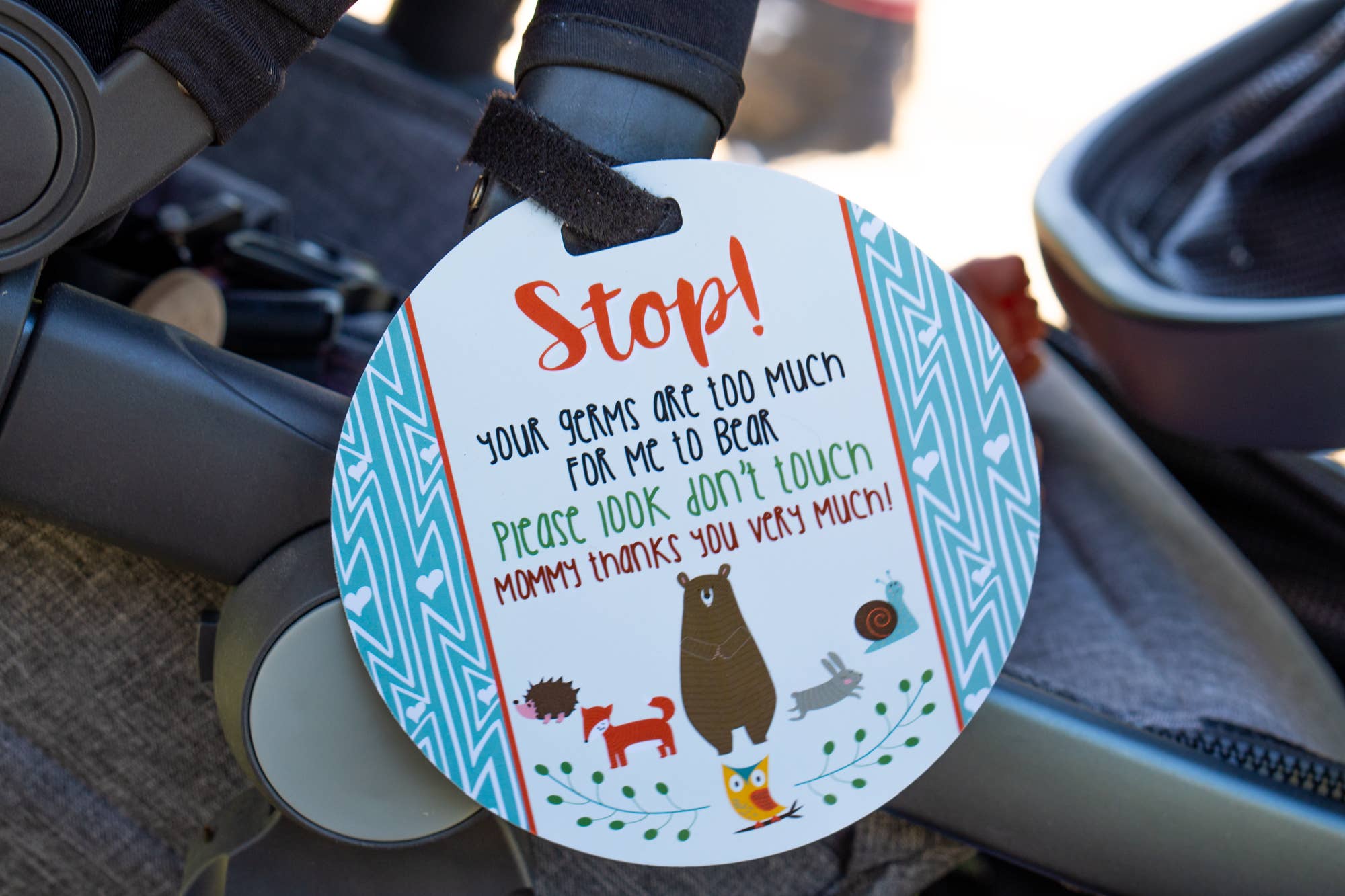 Three Little Tots – wholesale Car seat cover – Kids & baby – Woodlands No Touching Baby Car Seat and StrollerTag9