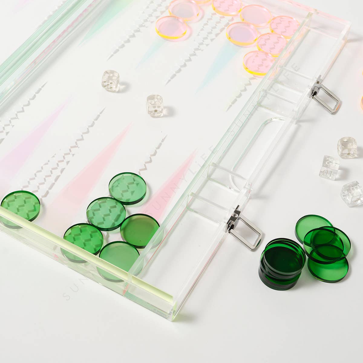 Sunnylife – Großhandel Brettspiele – Ombre Lucite Backgammon Sherbert3