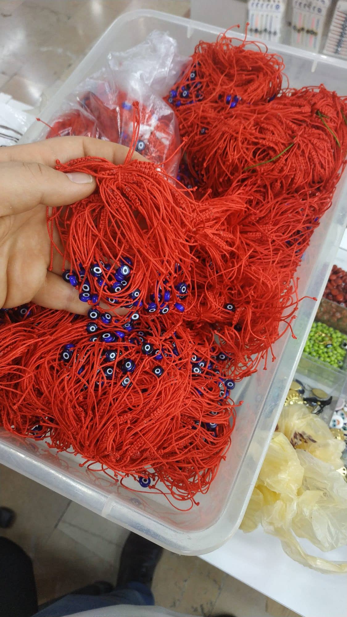 Evileyefavor – Pulseira com pendente por atacado – Pulseira de sorte olho grego com cordão vermelho da Evileyefavor11