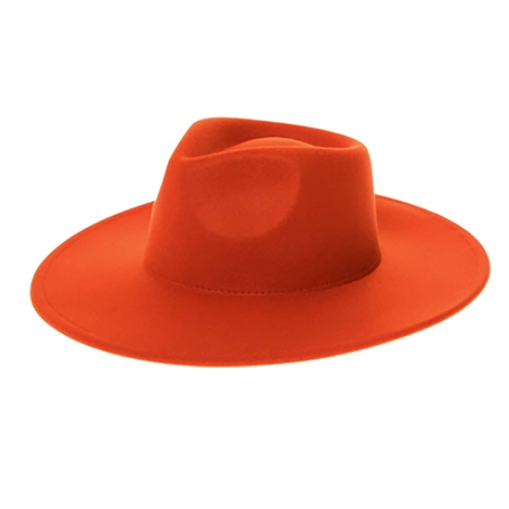 AdornWise – wholesale Fedora - Unisex – Vegan Felt Rancher Fedora Hat with Wide Brim5