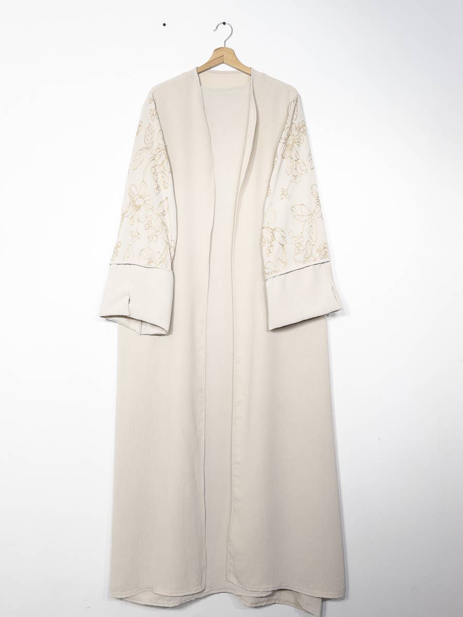 IDEAL OUTFIT – wholesale Top & skirt set – Women's – 2-piece set floral embroidery kimono abaya ref:en2511jazz12