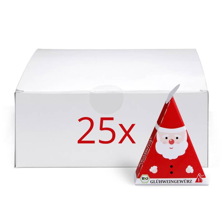 English Tea Shop - Wholesale Mulling Spice - ETS - Mulled Wine Spice "Santa Claus", ORGANIC, 25 Pyramid Bags (individually packed, 2 g each, EAN 680275064572)