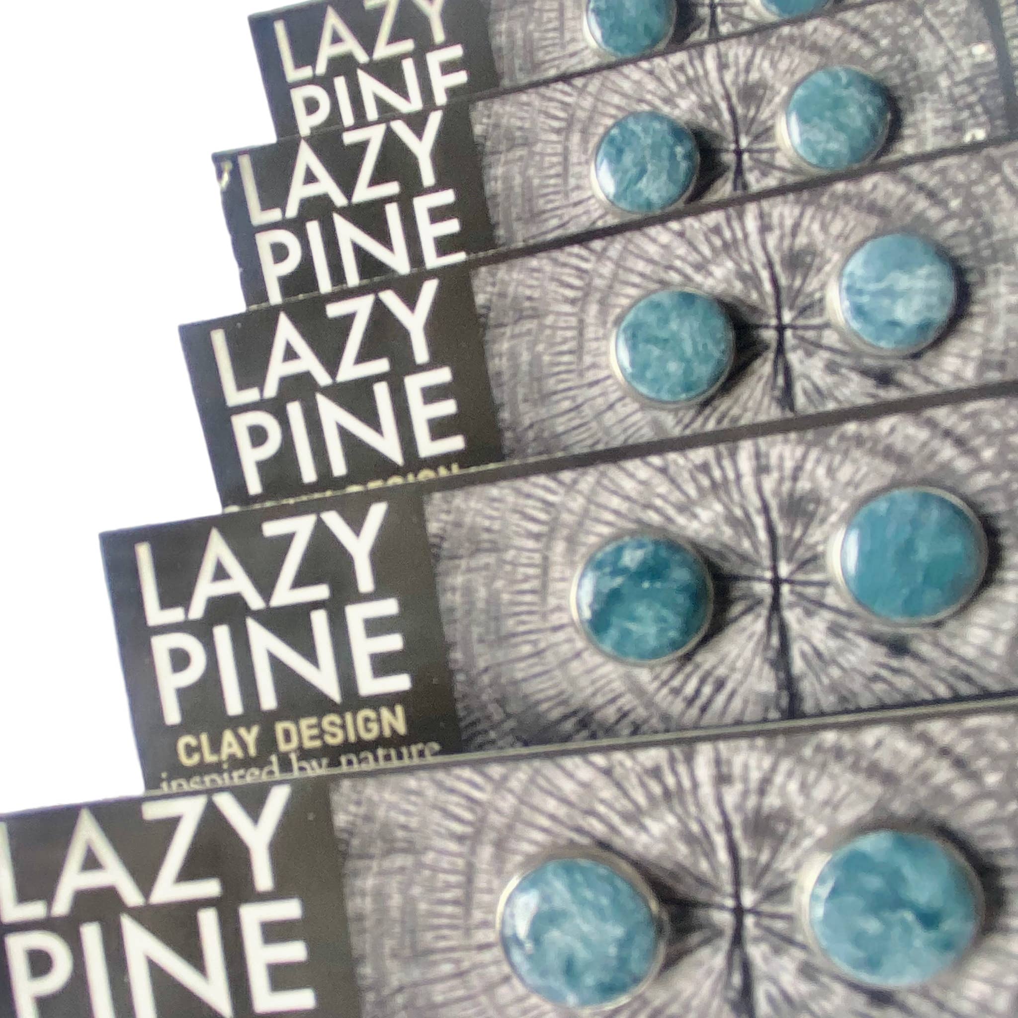 Lazy Pine Clay Design - Wholesale Jewelry Set - Stonewashed Framed Stud Sets3