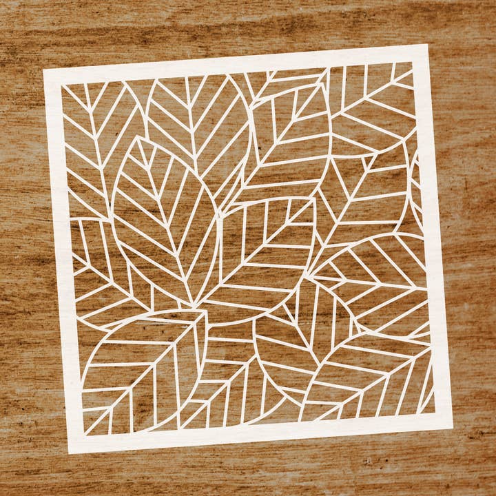 Stencil “Leaves” for wholesale by Evyre Scrapbooking