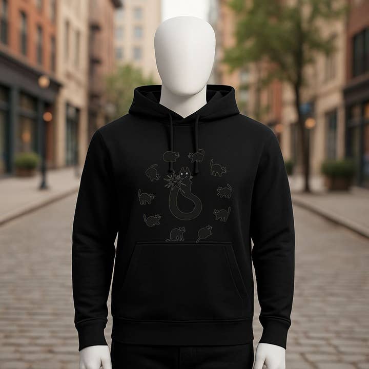 Sort hættetrøje for engroshandel hos fabrica personalizacion