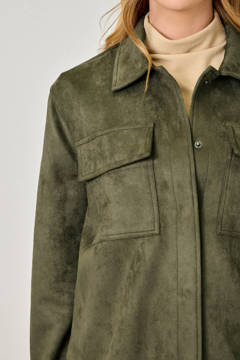 Mystree - Wholesale Shirt Jacket/Shacket - Women's - 61219 Suede Shacket5