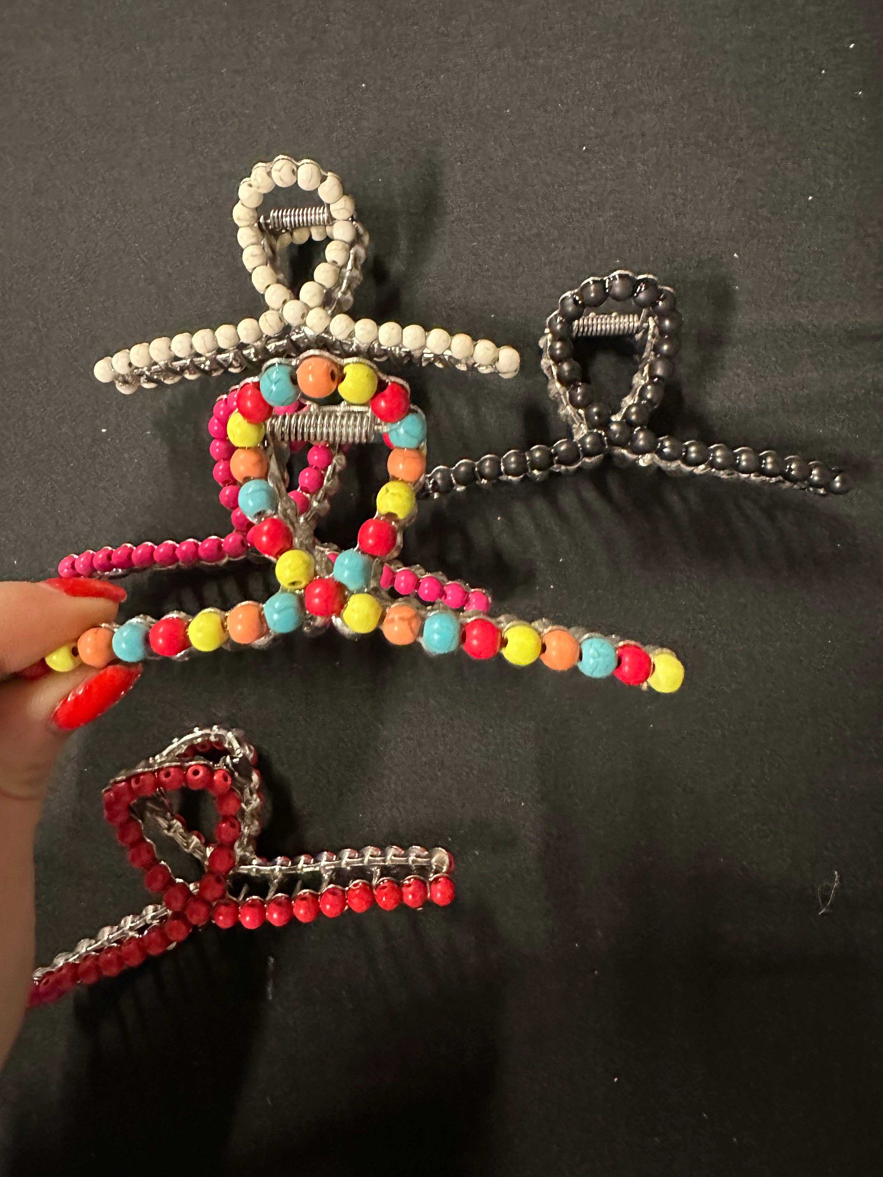 BDN Boutique - Vendita all'ingrosso Fermaglio per capelli - Donna - Grande fermaglio artigliato con perline occidentali4