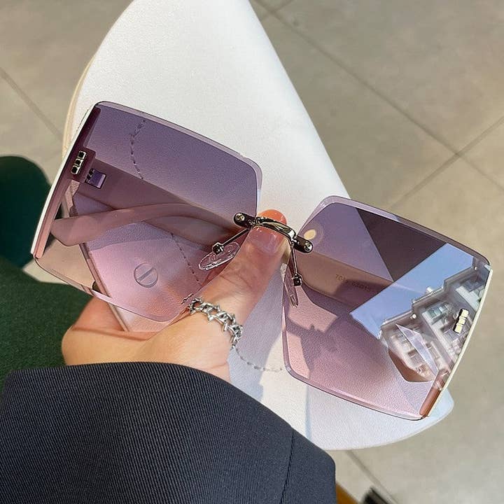 FurDecoration - Wholesale Sunglasses - Women's - Frameless UV400 Sunglasses for Outdoor Sun Protection