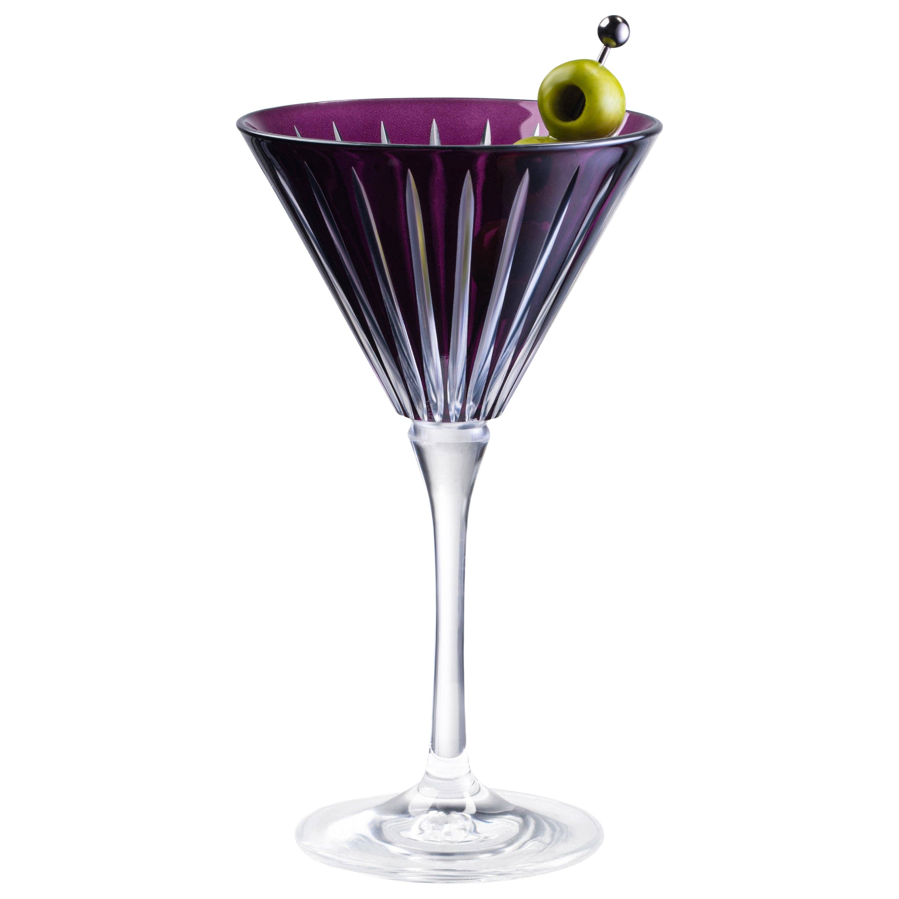 Barski – wholesale Cocktail-/likörglas – Martini stammade glasögon, ametist, uppsättning av 6, 7 oz.1