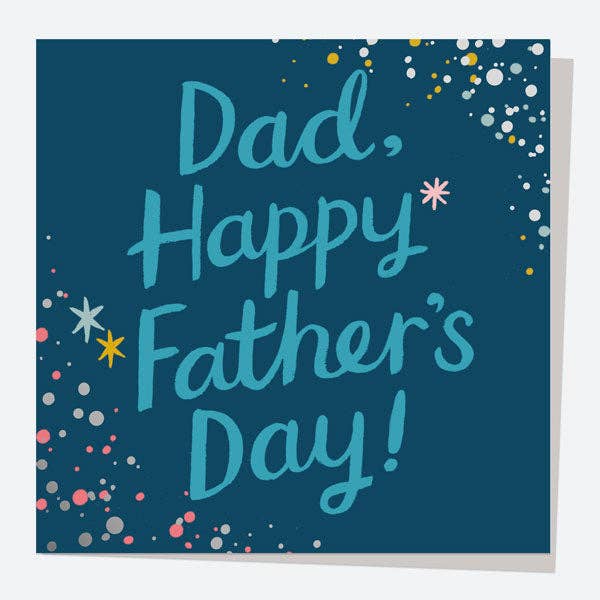 Luxury Foil Father's Day Card - Typography Splash - Dad for wholesale by Dotty About Paper