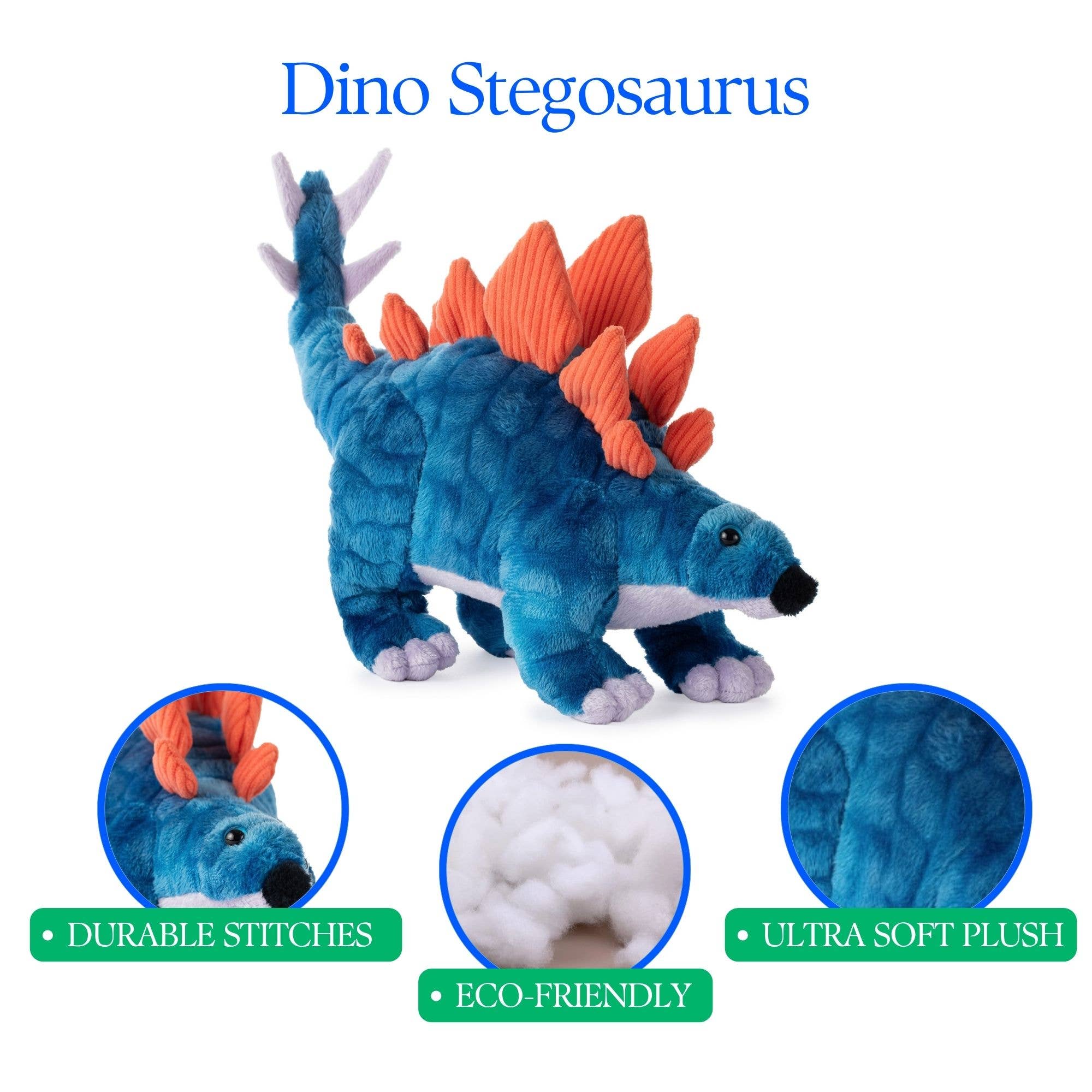 The Petting Zoo - Vendita all'ingrosso Peluche - Bambini e neonati - Dino/Dinosauro Stegosauro Piccolo 12" (30 cm)3
