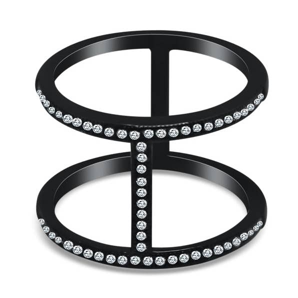 Schwarzer CZ-Käfigring für den Großhandel von Atlanta Jewelers Supply