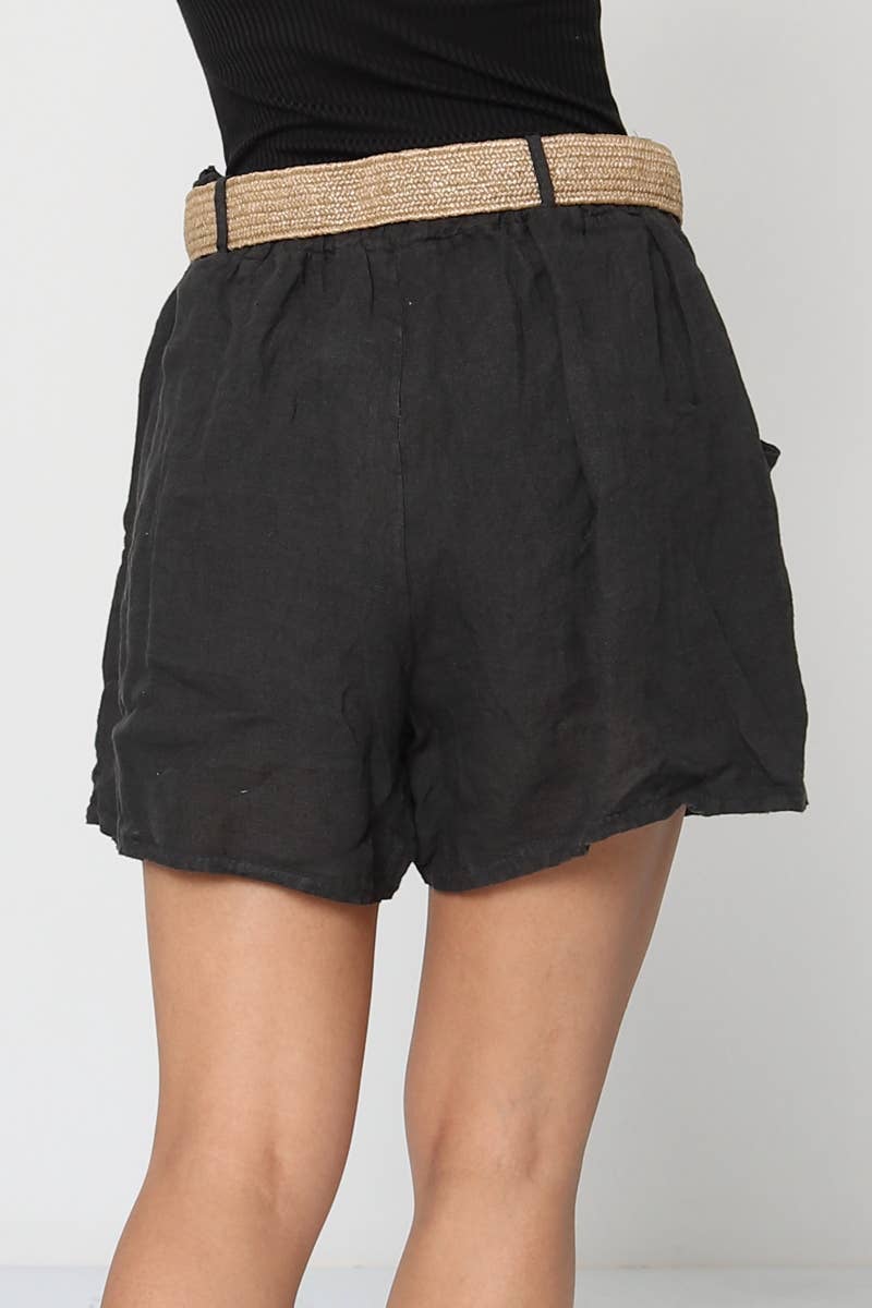 LÉA & LUC – wholesale Shorts – Dam – Shorts i 100 % linne med bälte REF. 505766