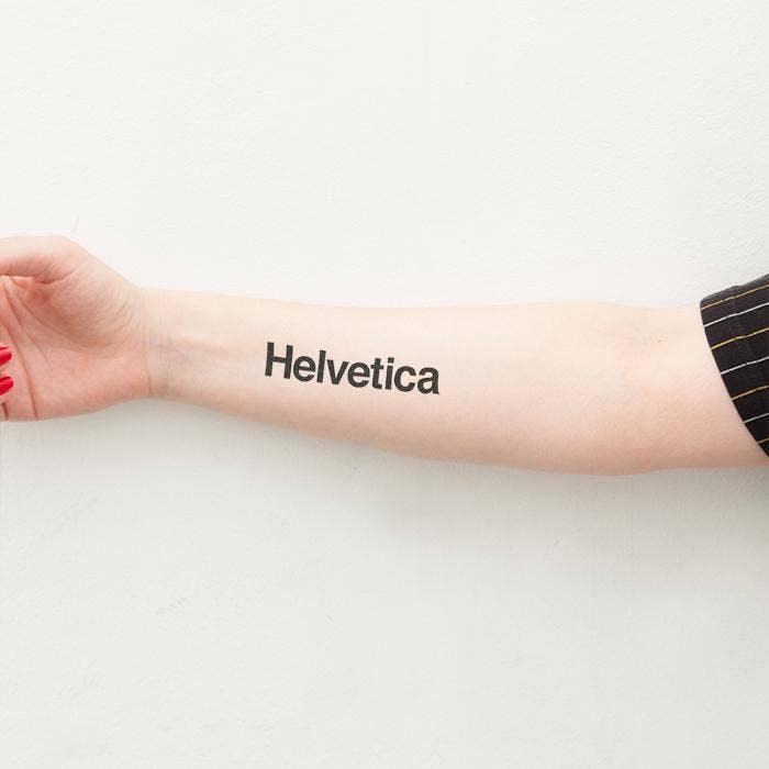 HELVETICA tattoo (pack of 2) for wholesale by Tattoonie