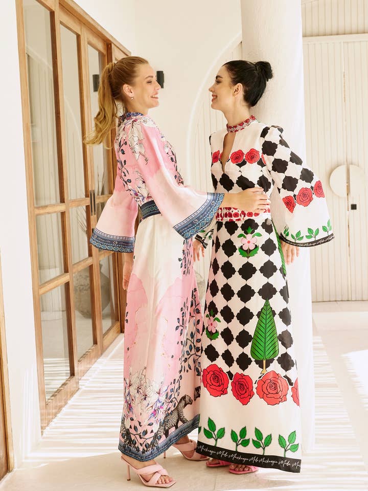 MACKENZIEMODE - Wholesale Dress – Women's - Rose Petals Maxi15