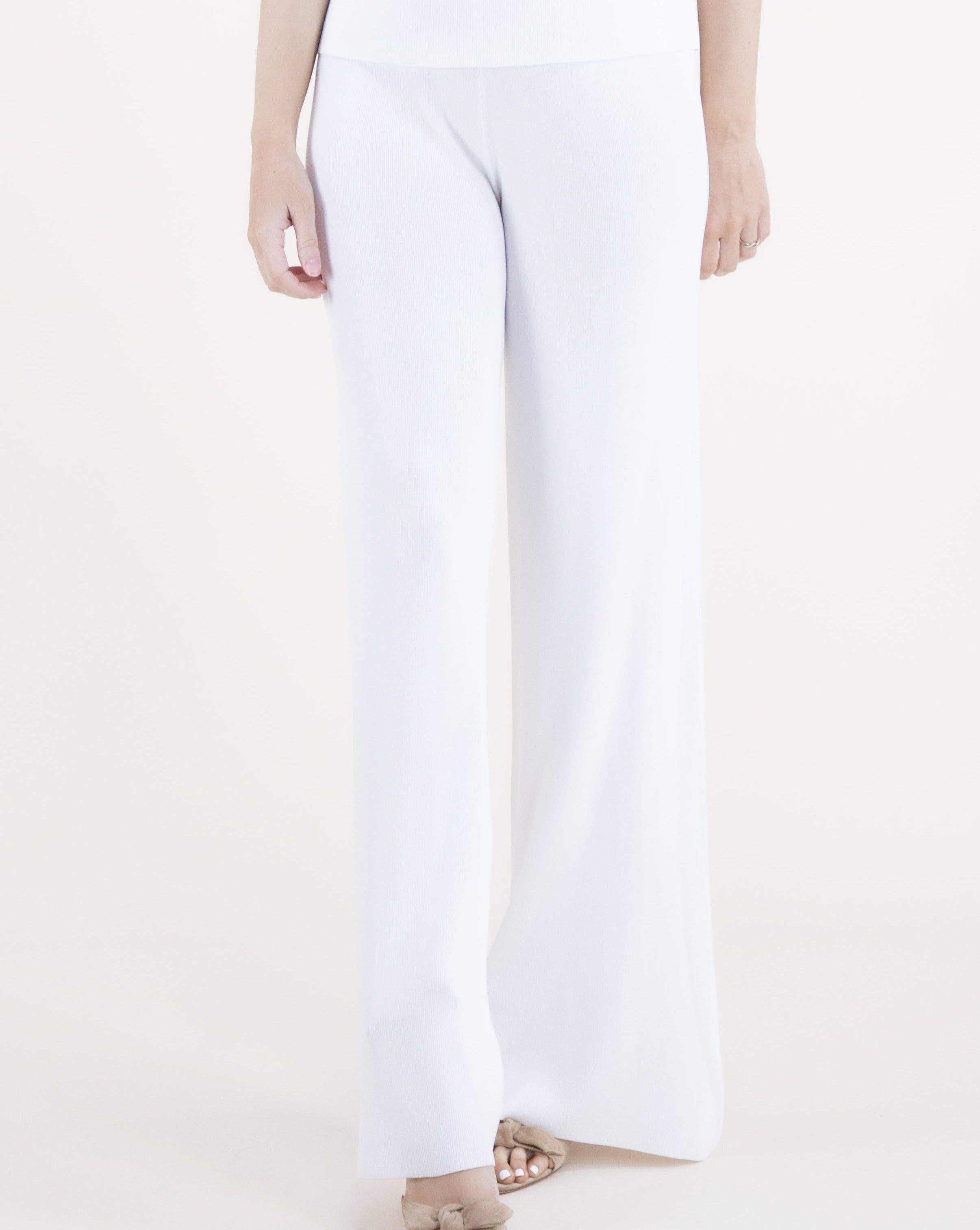 Original USA - Wholesale Pants - Women's - Neutral Wide Leg Thin Knit Pants6