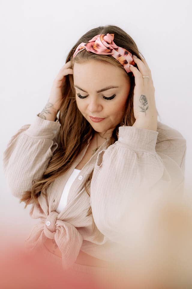 MA°ALAHI Manufaktur - Wholesale Fashion Headband - Women's - Headband with Wire Leo-Pink4