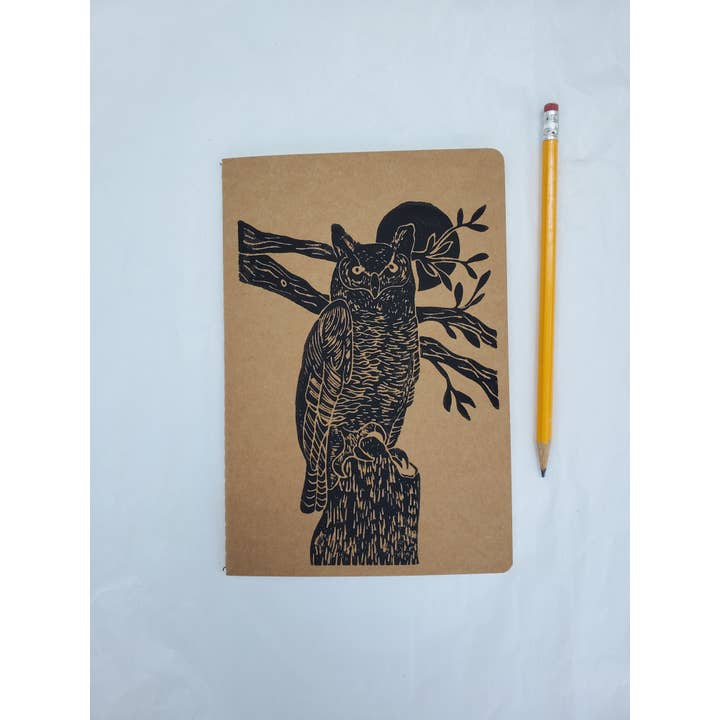 Maple Moon Designs - Wholesale Journal/Diary - Owl Linocut Journal