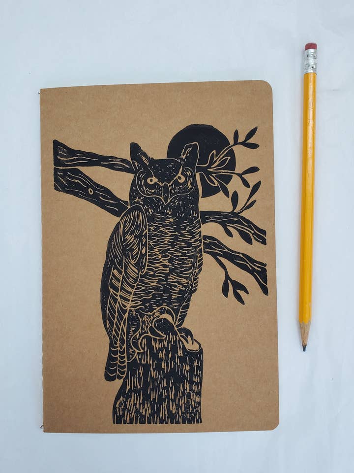 Uggla Linocut Tidning för wholesale av Maple Moon Designs