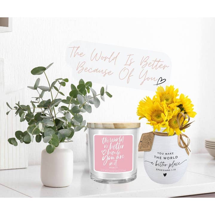 Cottage Garden – Großhandel Kerze im Glas / gefüllte Kerze – LCP Sojakerze Die Welt ist besser, 13 Unzen, Rosa3