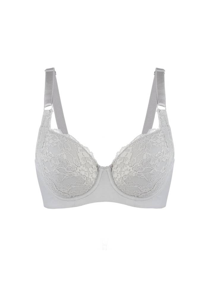 JulieMay Lingerie - Wholesale Bra - Women's - Mercury - Lace Cotton & Silk Plunge Bra1