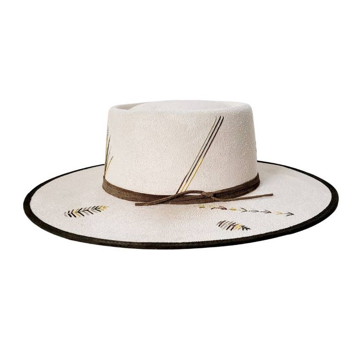 REESE Women's Telescope Crown Green and Beige Hat for wholesale on Faire