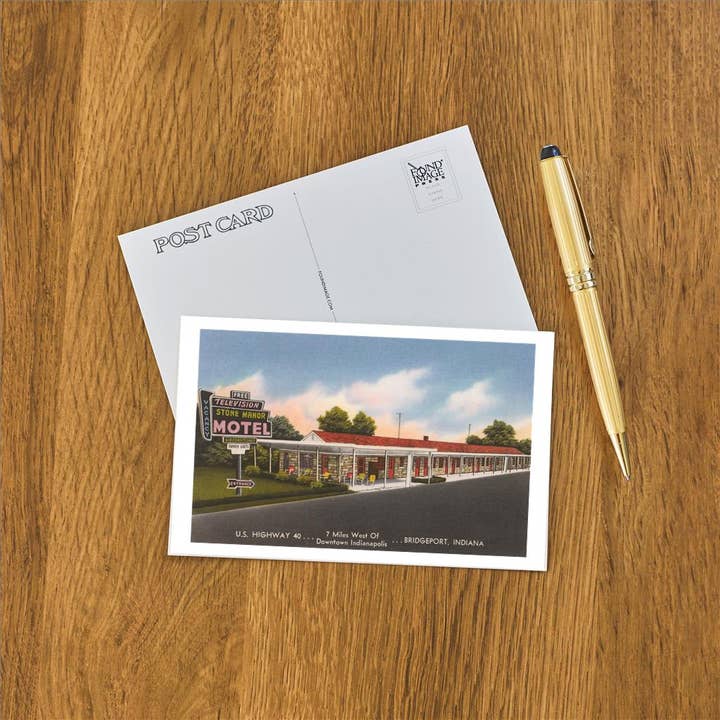 Found Image Press - Wholesale Postcard - Postcard VM-141 Stone Manor, Bridgeport, Indiana
