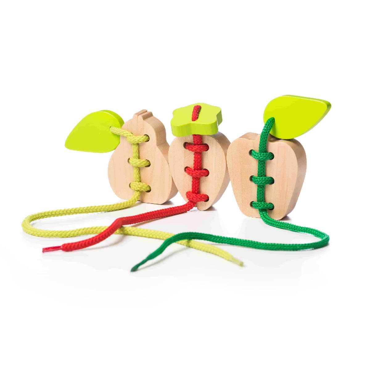 Toysmith - Wholesale Wood Toy - Kids - Cubika Wooden Lacing Toy Set Fruits2
