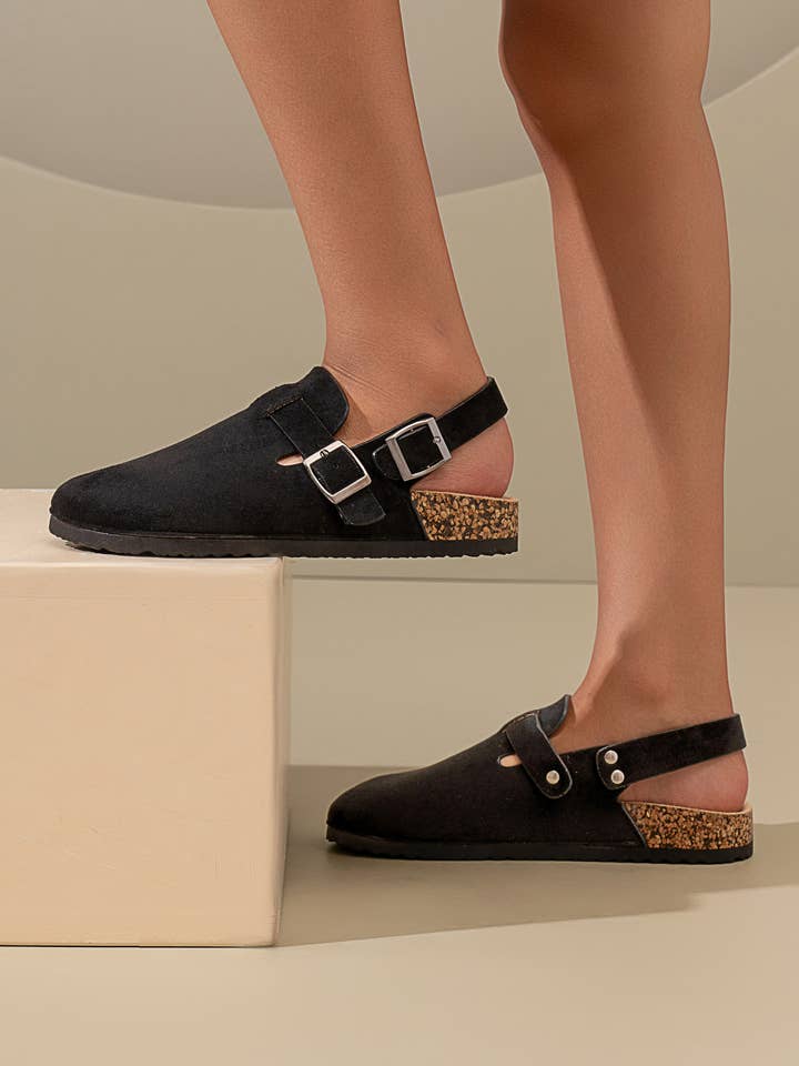 C'M PARIS - Wholesale Sandals - Women's - Back Strap Clog Sandal with Double Buckle 215715