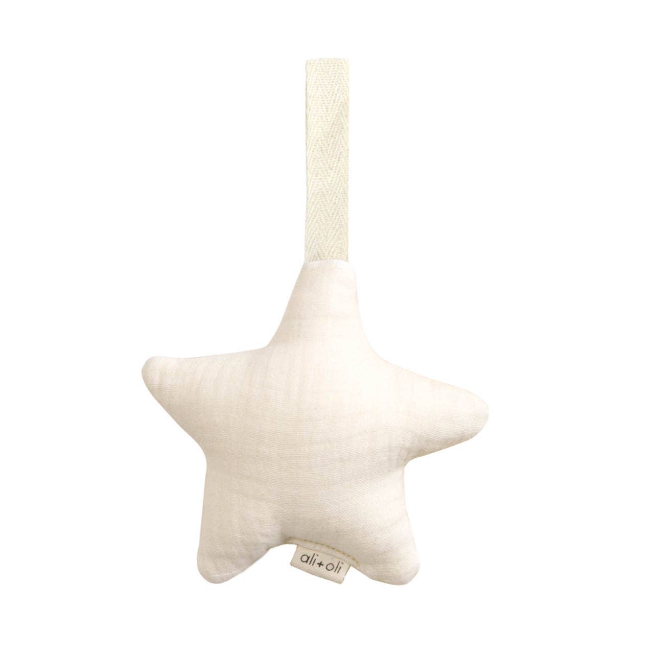 Ali+Oli - Wholesale Pacifier Clip - Baby - Plush Star Pacifier Holder (Muslin Ivory)1