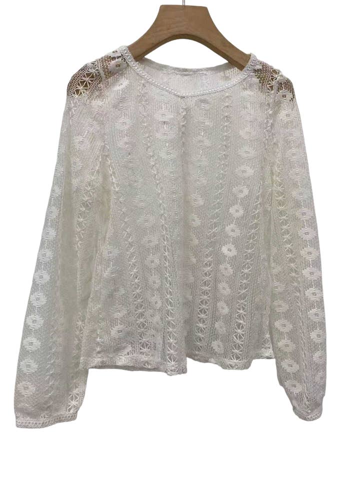 Rosa Clothing - Wholesale T-Shirt - Women's - French romance lace long sleeve top18
