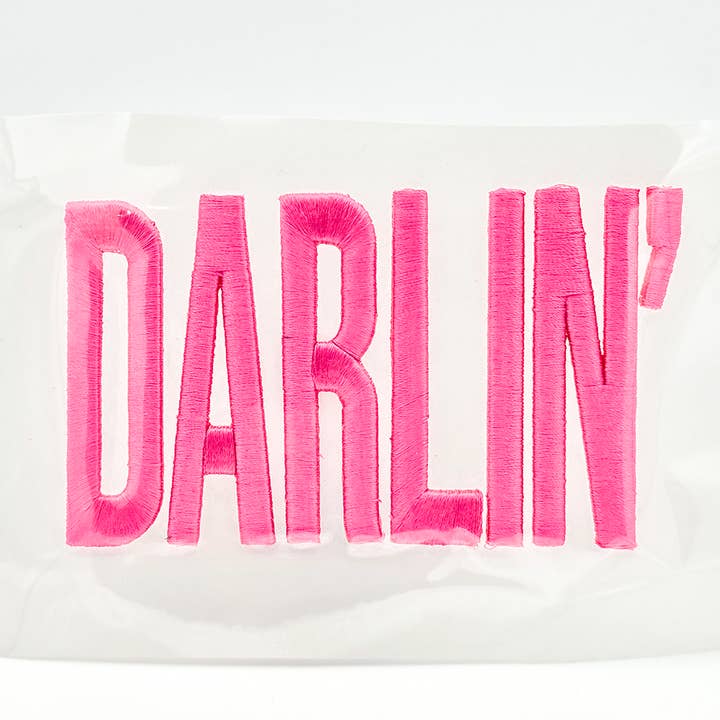 DARLIN' PUFF Embroidered HAT/POCKET Patch for wholesale by Trendy Transfers