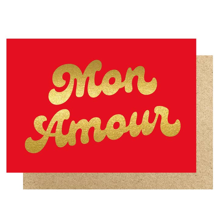 Carton rouge Mon Amour pour la vente par Lucky Ink