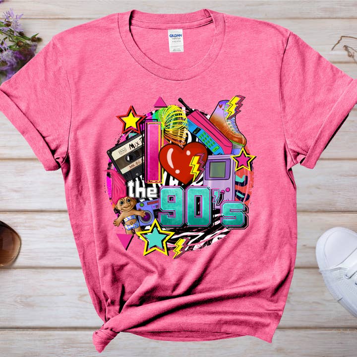 Maglietta Amo gli anni '90 per la vendita all'ingrosso da parte di Heartmade By Heather Marie, LLC