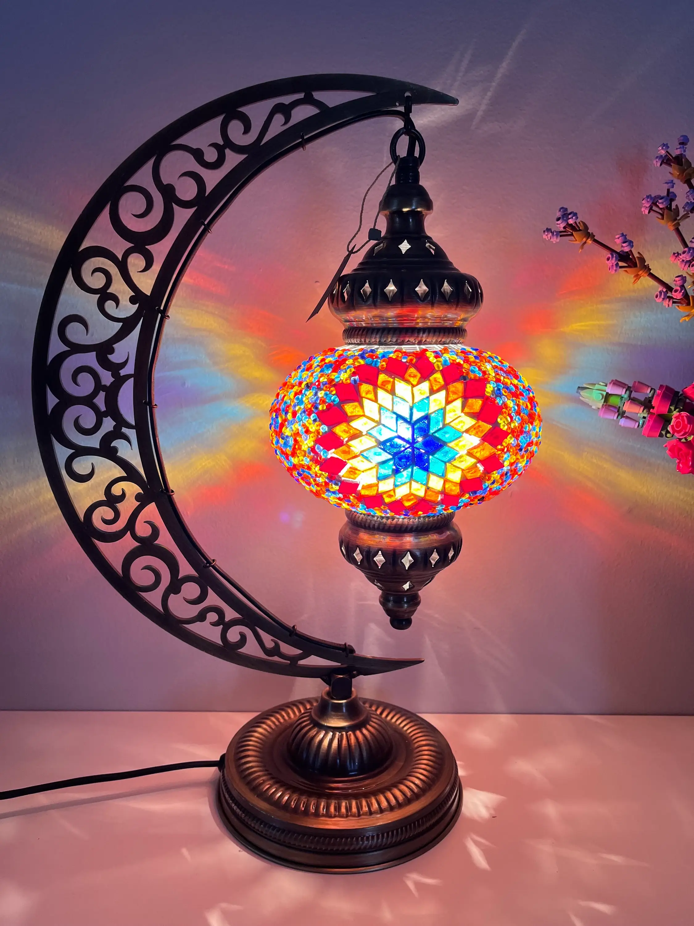 Mediterranean Collection - Wholesale Accent/Desk Lamp - Turkish Mosaic Moon Lamps6