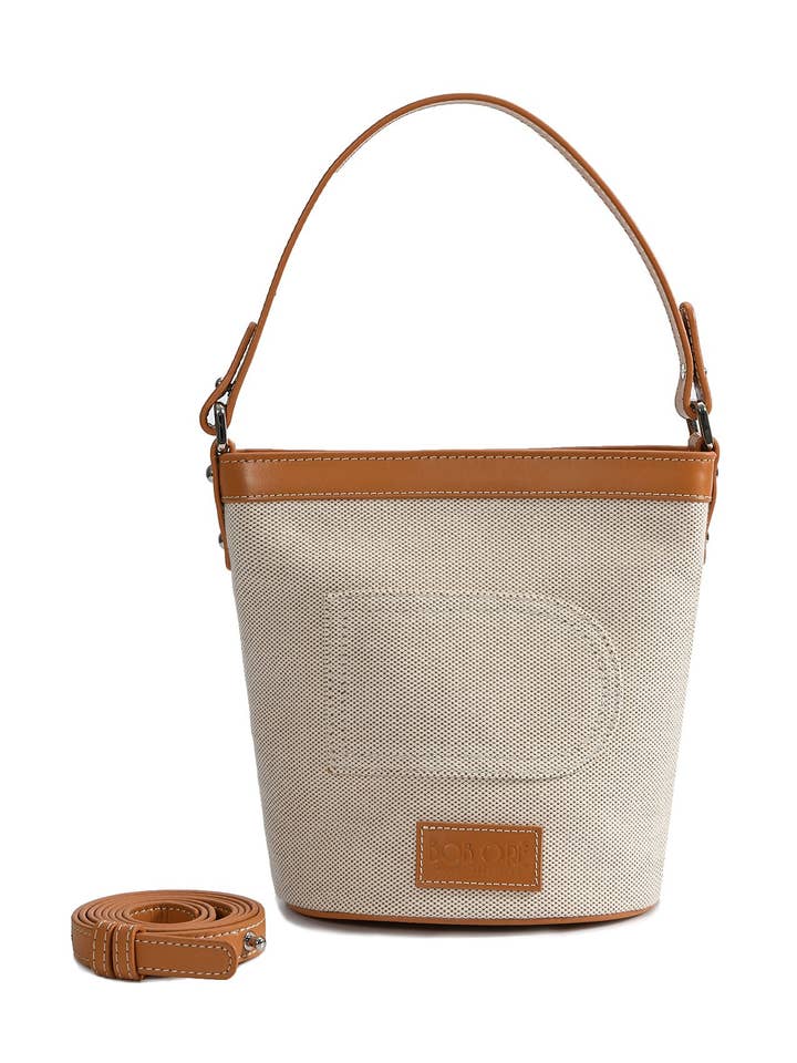 Dorothy Middle Size Bucket Bag, White for wholesale by Bob Ore Blue Collection