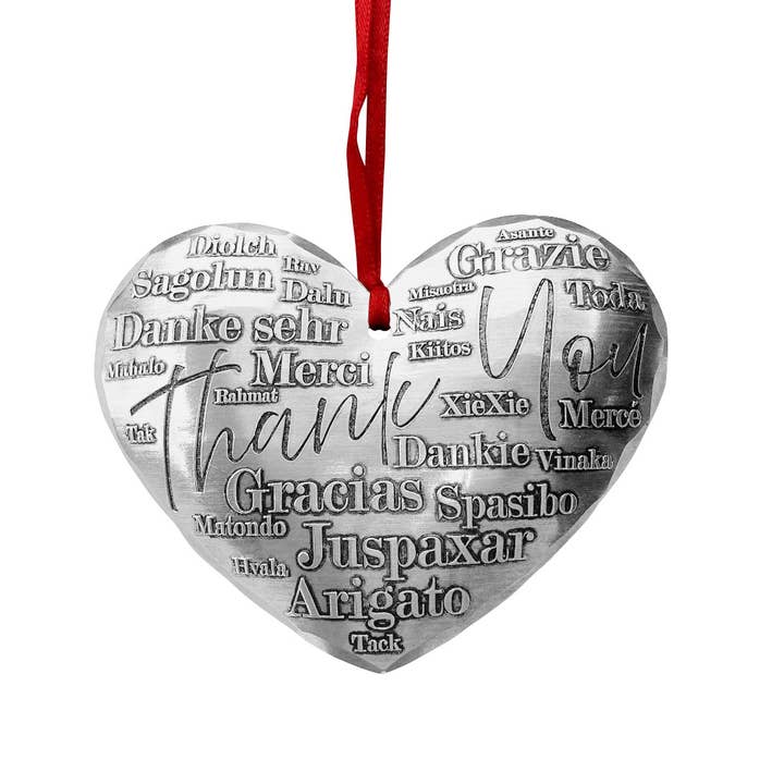 Ornement cœur Thank You pour la vente par Wendell August