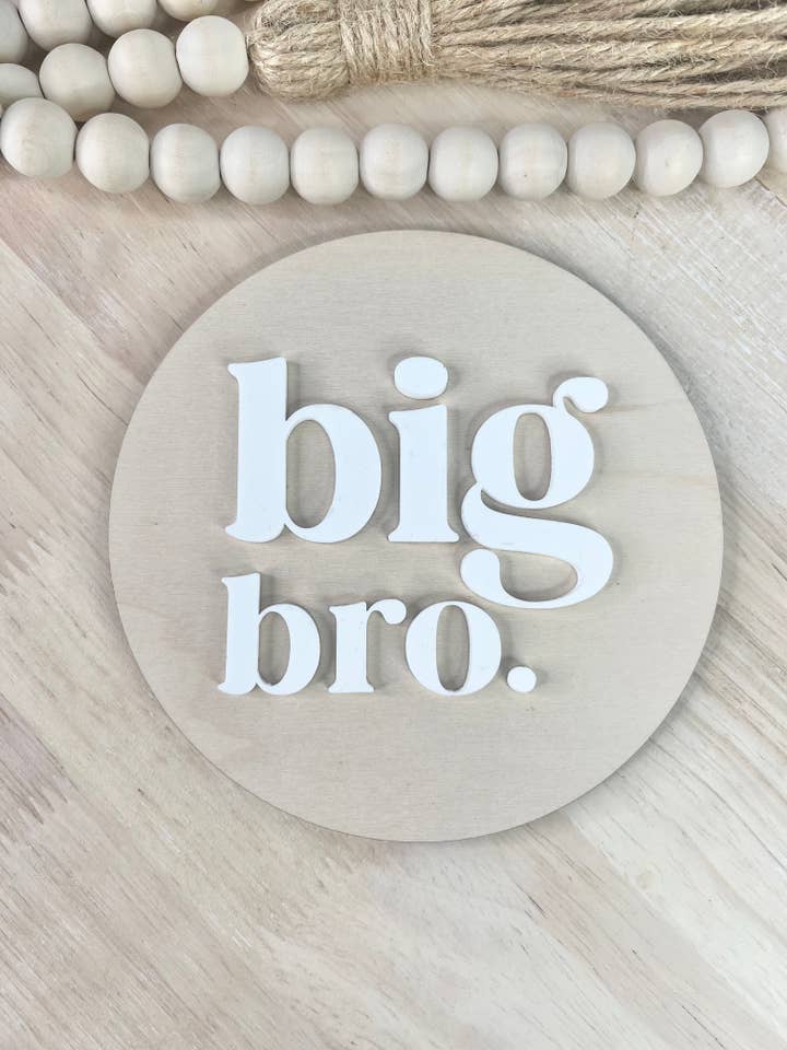 Big Sis / Big Bro Announcement Sign for wholesale by Mallory Jayde Home and Gifts