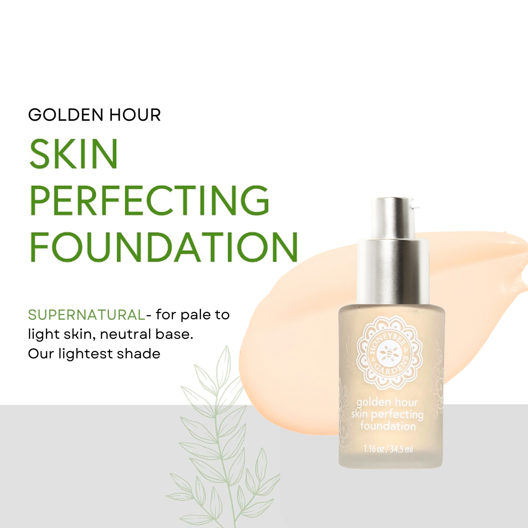 Honeybee Gardens Natural Cosmetics & Body Care – wholesale Foundation – Golden Hour Skin Perfecting Foundation9