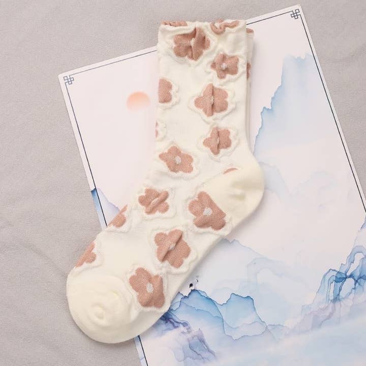 Funkyrel® Atzbranding Limited - Wholesale Socks - Women's - Rufia - Orange Embossed Women's Socks