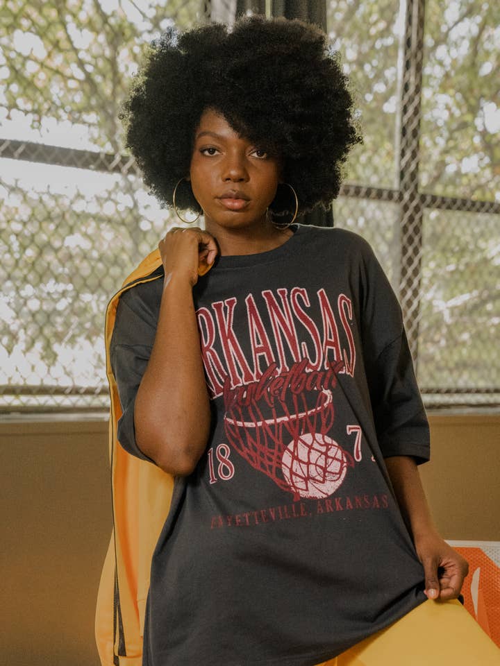 Arkansas Razorbacks Big Basketball Smoke One Size Tee for wholesale by LivyLu