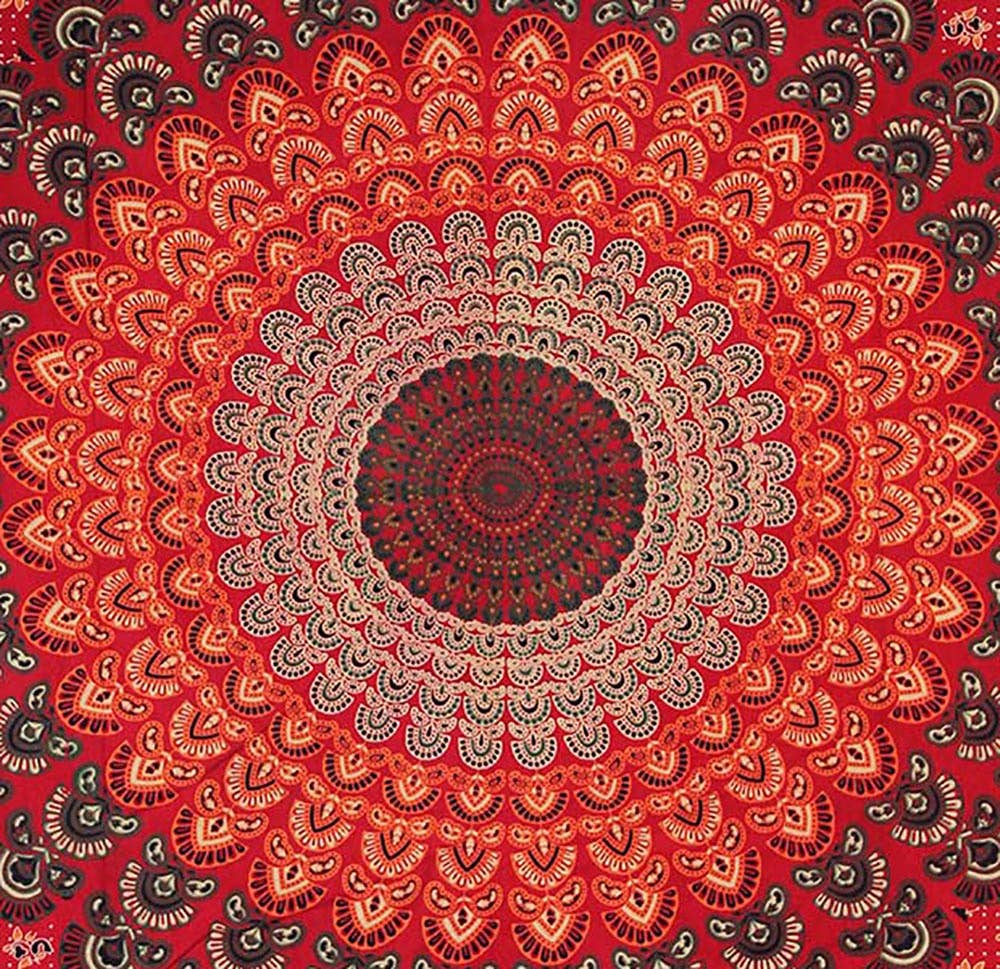 Lungta Imports - Wholesale Tapestry/Textile - Lotus Mandala Tapestry Wall Decor Beach Throw 80”X50”16
