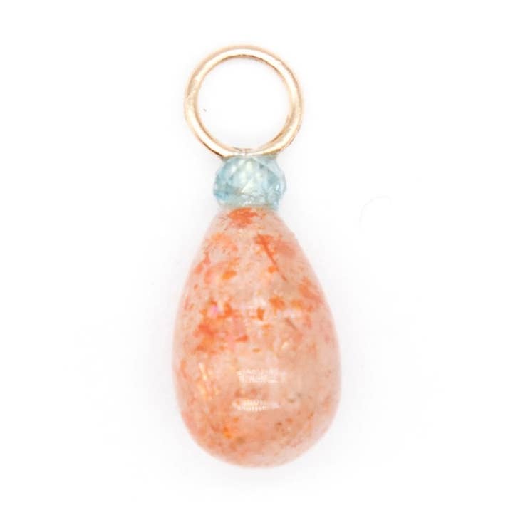 Sunstone and Zircon Gemstone Charm for wholesale by The Necklace Studio