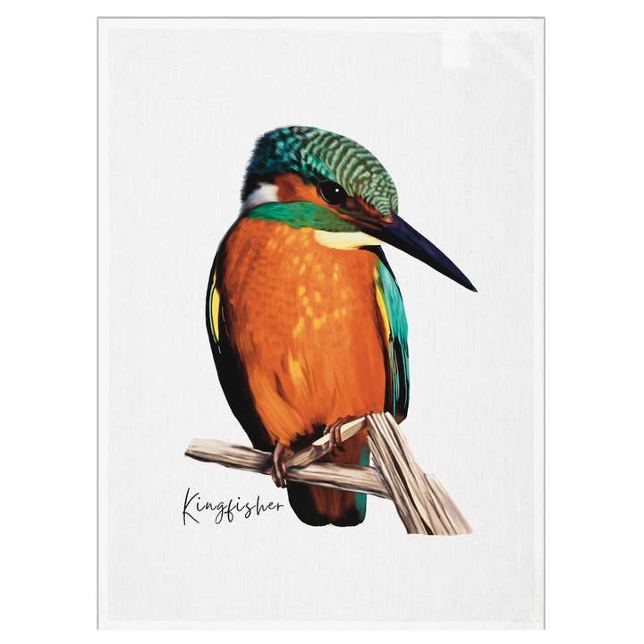 AGCT1016: Kingfisher Tea Towel for wholesale by Australiana Gifts Co