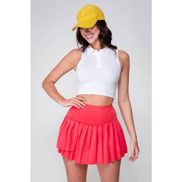 Paperdoll - Wholesale Skort - Women's - High waisted pleated tennis skort